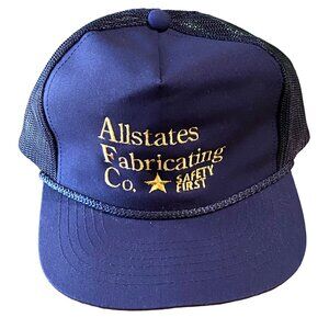 Allstates Fabricating Co Safety First Corded Snapback Trucker Hat Industrial